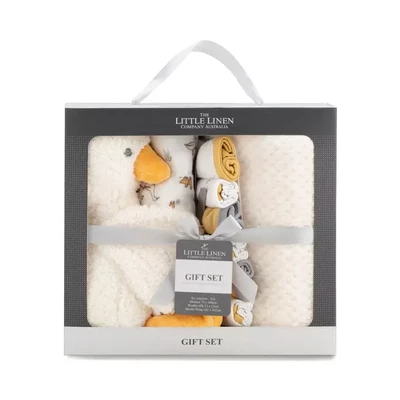 LLGSMP6440_LittleLinen_BoxedGiftSet_FuzzyDuck_FrontPack_720x.webp